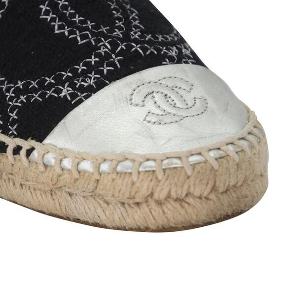 Chanel Espadrille 38 Tweed Cc Cap Toe Flats CC-S0207P-C012 - Picture 7 of 11